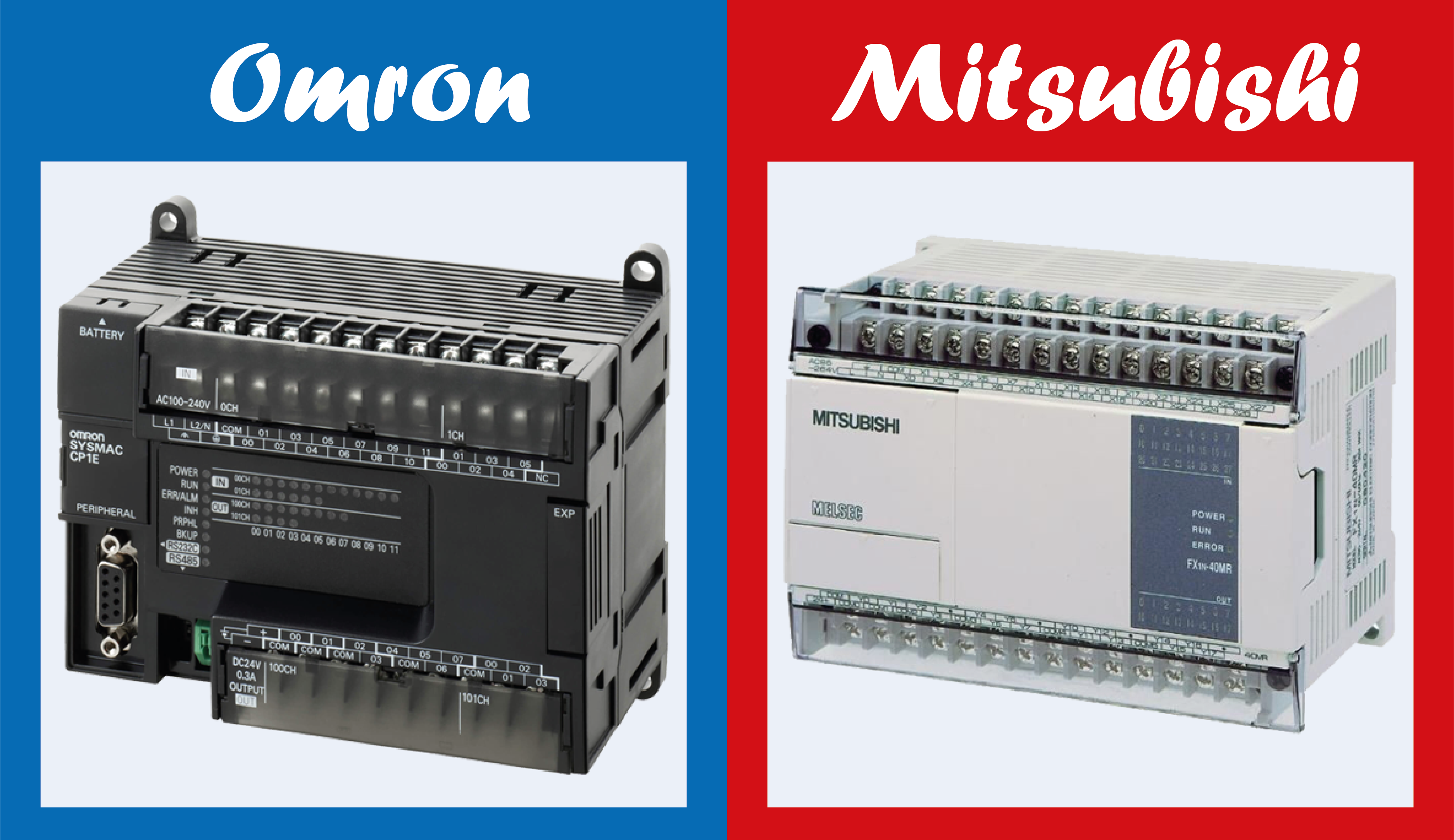 Omron PLC VS Mitsubishi PLC